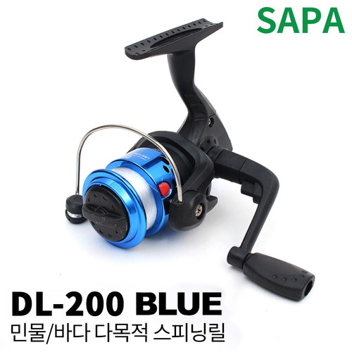 싸파 DL-200 스피닝 릴 블루 민물 바다 선상 낚시 배스